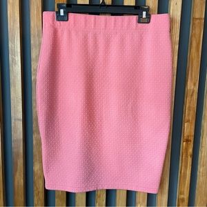 Banana Republic Pink Swiss Dot Pencil Skirt Size Medium stretch pull on